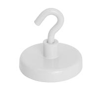 Aimant de Serrage Peint en Ferrite Avec Un Crochet M6 Pour Suspendre, Tenir Ou Afficher Des Articles - 50mm de diamètre - 21,3kg - Pack de 10