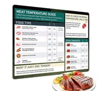 Aimant de température de viande - Guide de température de la viande | BBQ Temp Aimant pour barbecue professionnel, poulet grillé, référence de température de viande, bœuf, steak, porc, agneau