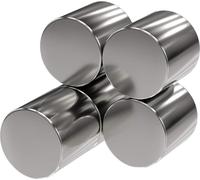 Aimant en néodyme argenté – Aimant plat extra puissant de 15x15 mm – Super aimant avec une force d'adhérence de 10 kg – Idéal pour tableaux blancs et panneaux d'affichage