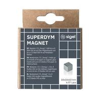 Aimant néodyme cube 'Strong' C5, set de 6, argent
