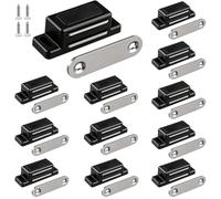 Aimant Porte Placard 12 pièces Loquet Magnétique pour Armoire, Fermeture Aimant de Meuble pour Armoires, les Tiroirs et les Volets Armoire Vis incluses- Blanc