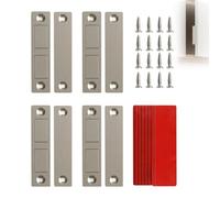 Aimant Porte Placard Loquet Magnetique Fermeture Meuble Tiroir Armoire Coulissante Ultra Mince Puissant 12kg Acier Inoxydable Cuisine Dressing RV Quincaillerie Fixation Vis Autocollant Lot de 4