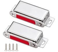 Aimant puissant,Aimant Porte Placard,2 PCS Loquet de Porte Magnétique Robuste Armoire en Acier Inoxydable Porte Meubles Aimant