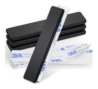 Aimant Puissant Plat Néodyme 50×10×3mm - 4 Pièces Autocollant Rectangulaire Noir pour Cuisines,Bureaux et Entrepôts