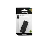 Aimant rectangulaire wonday 25x12mm coloris noir blister 6unites