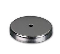 Aimant rond Ø51mm, trou central, force d'adhérence 11kg