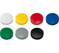 Aimant rond Solid 32 mm 0,8 kg force d'adhérence 10 pièces couleurs assorties paquet de 12 pièces