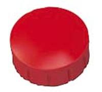 Aimant rond solide, 15 mm, 0,15 kg, force d'adhérence : 10 pièces, couleur rouge. Lot de 24 pièces
