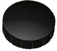 Aimant rond solide, 24 mm, 0,6 kg, force d'adhérence : 10 pièces, couleur noire. Lot de 24 pièces