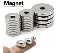 Aimant rond Super puissant avec trous aimant néodyme NdfeB N35 imanes magnétiques permanents forts réfrigérateur bricolage 25x3-5mm-5piece