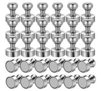 Aimants en néodyme 12 x 16 mm, lot de 30, petits aimants pour réfrigérateur, mini-aimants métalliques, aimants pour la cuisine, le tableau blanc et le bureau