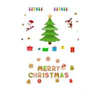 Aimants Frigo Noël Résine 2 pour déco pour fête Aimants Frigo(B) | Matériau résine pour robuste, supporte intérieur et extérieur, couleurs vives, ne s'abîme pas facilement