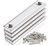 Aimants industriels en néodyme 60 x 135 x 5 mm avec trou et vis, lot de 4