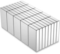 Aimants néodyme 40 pièces - Aimants de terre rares et puissants 20 x 10 x 3 mm - Pour tableau blanc et tableau magnétique dans la cuisine - Rectangulaire