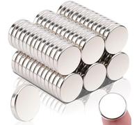 Aimants néodyme puissants 15 x 3 mm, couleur argent, pour tableaux blancs