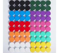 Aimants pour tableaux magnétiques, lot de 80, petits aimants puissants, mini-aimants pour réfrigérateur, aimants ronds colorés pour tableau blanc disponibles en 10 couleurs, aimants pour tableaux blan