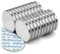 Aimants puissants pour tableaux magnétiques, lot de 20, 30 x 3 mm, force d'adhérence de 8 kg, aimants néodyme-argent, extra-puissants, aimants pour tableau blanc, aimants pour réfrigérateur, aimants e