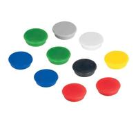 Franken Aimants ronds 13 mm – Force adhésive 100 g – Paquet de 10, couleurs assorties