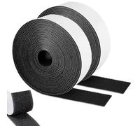 AIMAX Scratch Autocollant Double Face 12 m x 50 mm, Bande Auto-Agrippante Adhésive Extra Forte, Crochet et Boucle à Découper pour Moustiquaire, Tapis, Maison et Bureau