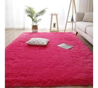 AIMECO Tapis Salon et Chambre Moderne Rose vif160×230CM Moelleux à Poils Longs Shaggy Antidérapant Descente de Lit Soft pour Chambre Adulte Enfant Décoration Douce pour Canapé