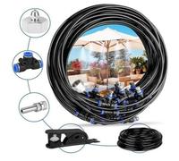 AIMOONSA Brumisateur de Terrasse, 15M 15Buse Systme de Brumisation Brumisateur Jardin Refroidissement avec Tuyau Durable et Buses A