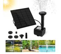 AIMOONSA Fontaine Solaire Extérieure Ronde 1,2W - Pompe flottante ABS pour jardin, bassin, bain d'oiseaux