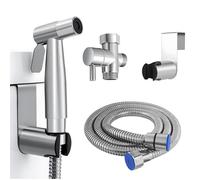 AIMOONSA Kit Douchette de Bidet inox avec tuyau 1,5 m, vaporisateur à main 2 modes + support