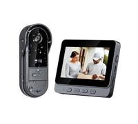 AIMOONSA Sonnette vidéo sans fil 1080P avec écran 4,3"", IP65, interphone bidirectionnel, portée 50-80 m