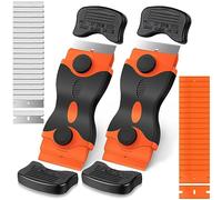 Ainiv 2Pcs Grattoir Plaque Vitrocéramique avec 40 Lames de Rechange, Orange