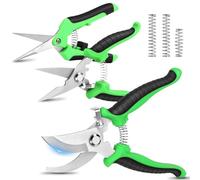 Ainiv 3PCS Sécateur de Jardin, Cisaille à Jardin en Acier Inoxydable, Poignées Antidérapantes en PP, Léger et Ergonomique, pour Plantes, Bonsai, Haies et Fleurs