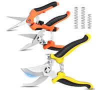 Ainiv 3PCS Sécateur de Jardin, Cisaille à Jardin en Acier Inoxydable, Poignées Antidérapantes en PP, Léger et Ergonomique, pour Plantes, Bonsai, Haies et Fleurs