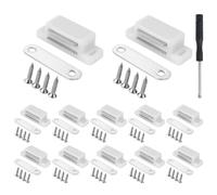 Ainiv Aimants D'armoire Loquet de Porte D'armoire, 12PCS Aimants D'armoire en Acier Inoxydable Puissants pour cuisine Salle de Bain Placard Armoire Fermetures de Placard Loquet Tiroir Porte D'armoire
