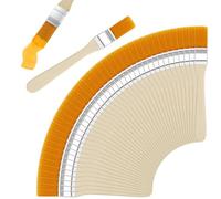 Ainiv Lot de 40 Pinceaux Peinture, Petit Pinceau en Nylon, Outils de Peinture à Pinceau Plat, Pinceaux Plats avec Manche en Bois pour Acrylique, Aquarelle, Nettoyage du Clavier, Murs, Retouches