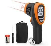AIOMEST Thermomètre Infrarouge Laser Numérique Sans Contact -58°F~2732°F (-50°C～1500°C) Emissivité Réglable Digital LCD Alarme Pistolet de Température pour Industrial Cuisine Pizza (Pas pour L'homme)