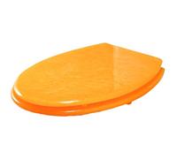 Aioneer Abattant WC de luxe à paillettes - Couvercle de cuvette rond universel à fermeture lente installation facile parfait pour la décoration de salle de bain (orange verrouillable)