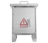 Aioneer Portable Stainless Steel Electrical Enclosure Box with Handle, Floor-Mounted Metal Lock Box for Ev Charging Protection, Durable Junction Box for Outdoor Use-40×20×50cm