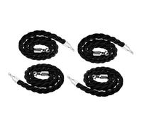 Aioneer Retractable Queue Barrier Rope with Silver Hooks, 7Ft/215Cm Waiting Line Cord for Post Stanchions, Crowd Control, Visitor Guidance for Hotels and Events-4 Pcs-6ft/185cm