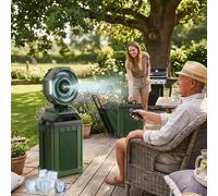 AIORBER 15 L : ventilateur brumisateur sans fil pour le camping avec réservoir d'eau, télécommande, batterie 30 000 mAh, 4 vitesses, minuterie, LED, portable, vert