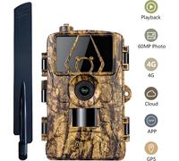 AIORBER 60MP 8K 4G LTE Outdoor Wild Camera - Étanche, vision nocturne, grand angle, téléchargement instantané, Parfait pour la chasse, la surveillance & l'observation de la nature