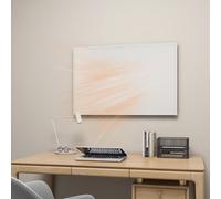 AIORBER Chauffage infrarouge 850W Chauffage mural avec thermostat Panneau de chauffage à économie d'énergie pour salon bureau 1220x770mm Blanc