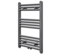 AIORBER Radiateur sèche-serviettes, efficacité énergétique, système de circulation d'eau chaude, tube croisé en acier, droit, 293 W, pour salle de bains,500 x 764mm, gris
