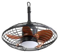 AIORBER Ventilateur de plafond, montage sur perche, avec 18W LED & télécommande,Vitesse du vent réglable, avec suspension & crochet, pavillon de terrasse extérieur