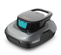 AIPER Aspirateur de Piscine sans Fil, Deux Moteurs Puissants et Deux Brosses, 90 Min de Nettoyage Puissant, Automatique de Stationnement, Robot Piscine pour Piscines Hors Sol jusqu'à 80㎡ - Gris Souris