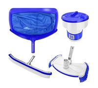 Aiper Kit de Nettoyage 4 en 1 pour Piscine, Brosse de Piscine, tête d'aspirateur de Piscine, épuisette, Filet à Feuilles, Distributeur de Piscine, Parfait pour Les piscines Hors Sol/creusées,