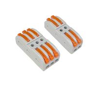 Aiqeer 30 Pièces SPL-2 / SPL-3 Levier-Écrou Fil Connecteurs Set, Conducteur Compact Fils Connecteurs, Compact Connecteur Ressort Bornier