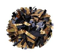 AIQIJOHI Pompons De Cheerleading 1 pièce, Pom-Pom Girl bâton poignée Pom, Argent métallique, 4 ", 6", 8"