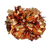 AIQIJOHI Pompons De Cheerleading 1 pièce, Pom-Pom Girl bâton poignée Pom, Argent métallique, 4 ", 6", 8"