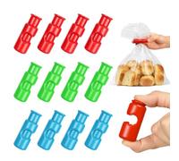 AiQInu 12 Pièces Pince Sachet Alimentaire 6 cm, Fermeture Sachet Alimentaire, Pince Sachet Cuisine Réutilisable pour Emballage Cuisine Bonbons Snack
