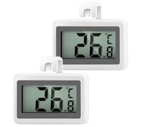 AiQInu 2 Pièces Thermomètre Frigo Numérique, Mini Magnétique Thermomètre Congélateur avec Crochet, Mesure -50°C à +70°C, pour Réfrigérateur et Cuisine