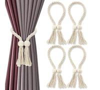 AiQInu 4 Pièces Embrasse Rideau Magnetique, Embrasse pour Rideaux, Attache Rideau Aimantée, Aimant Rideau pour Maison, Décoration, Bureau, Hôtel